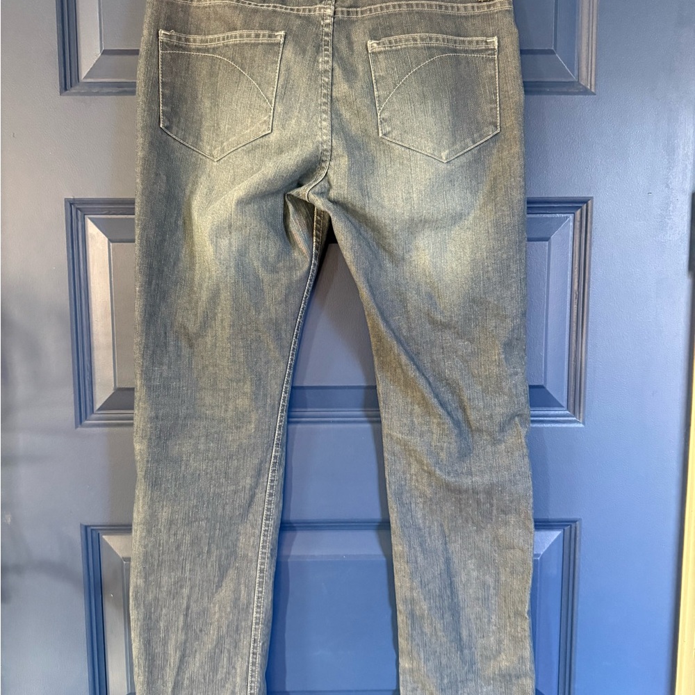 Superfine Straight Leg Jeans Womens 27 Blue Cotton Tencel Low Rise Made in Italy - Picture 9 of 9